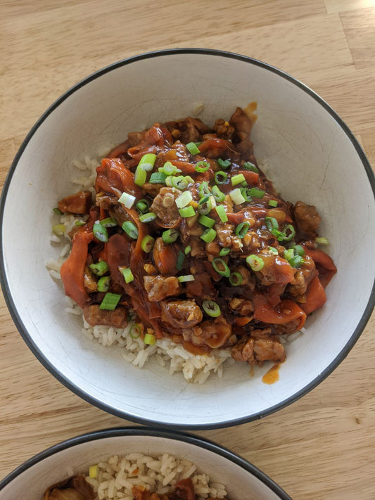 Pork Cutlet Asian Rice Dish