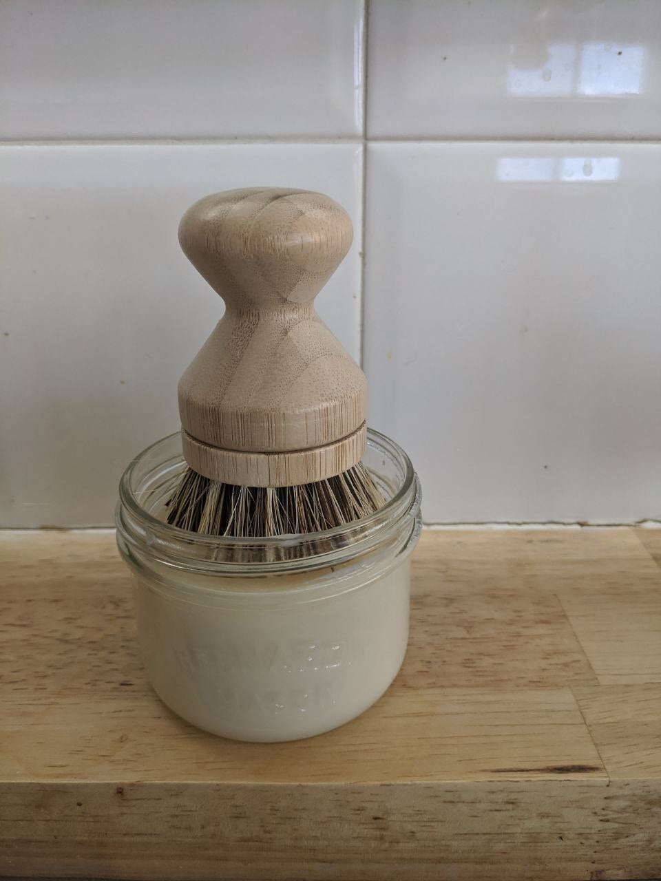 Solid Lard Dish Soap & Brush