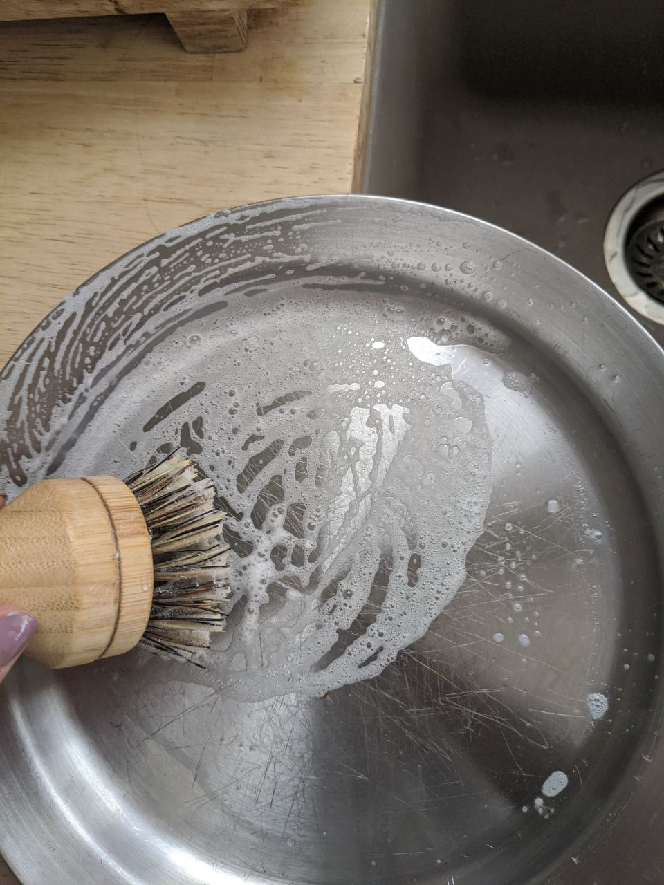 Solid Lard Dish Soap & Brush