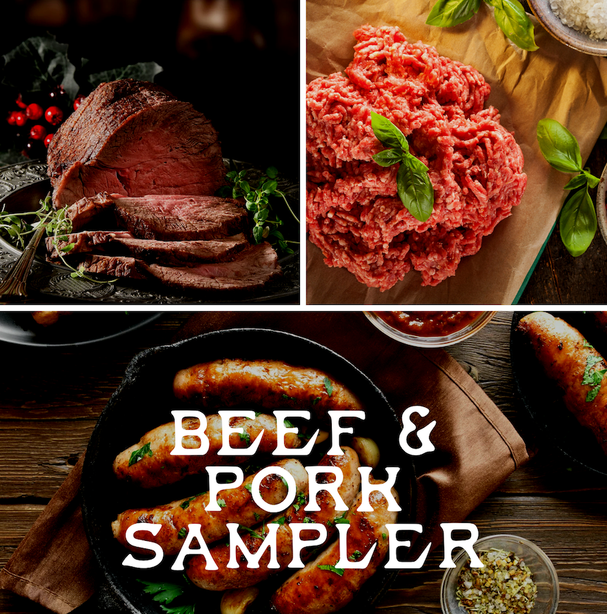 Beef & Pork Sampler Box – Sage and Shepherd Ranch Inc.